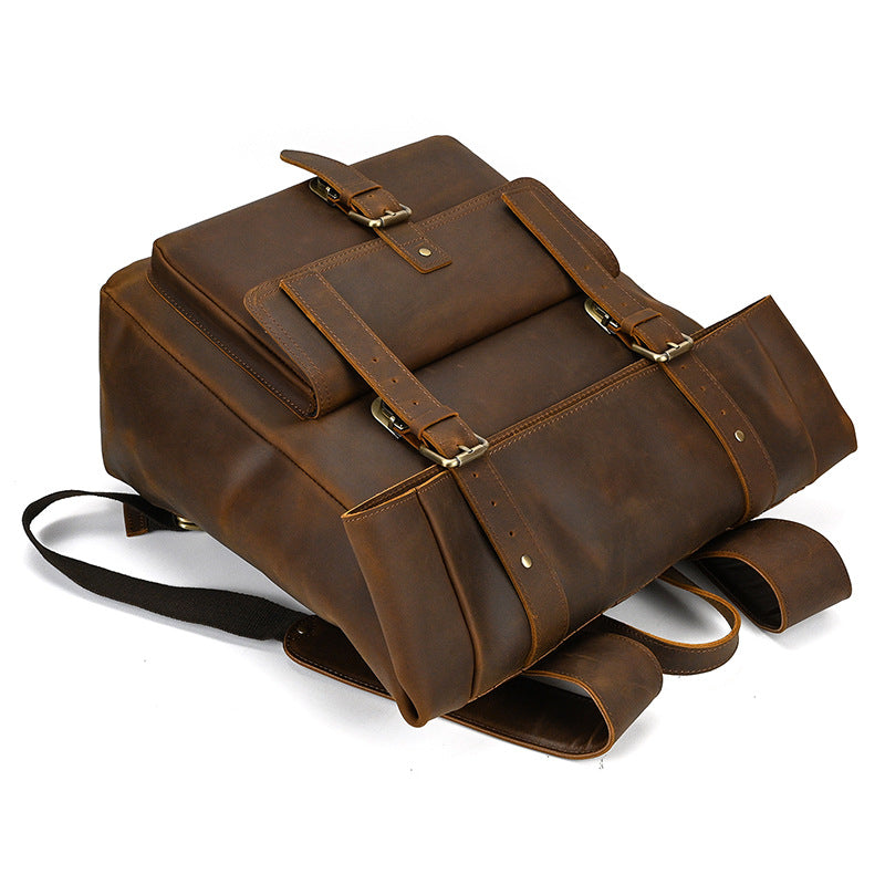 Rowan | Vintage-Lederrucksack mit Klappe