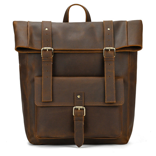 Rowan | Vintage-Lederrucksack mit Klappe