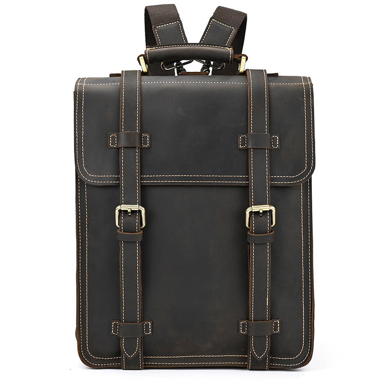 Eris | Vintage-Leder-Rucksack mit abnehmbaren Trägern