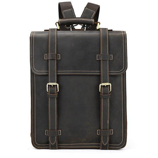 Eris | Vintage-Leder-Rucksack mit abnehmbaren Trägern