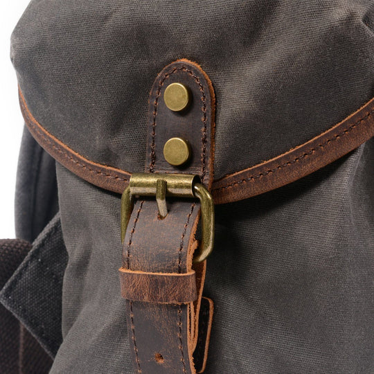 Ravn | Vintage-Rucksack aus gewachstem Canvas und Leder