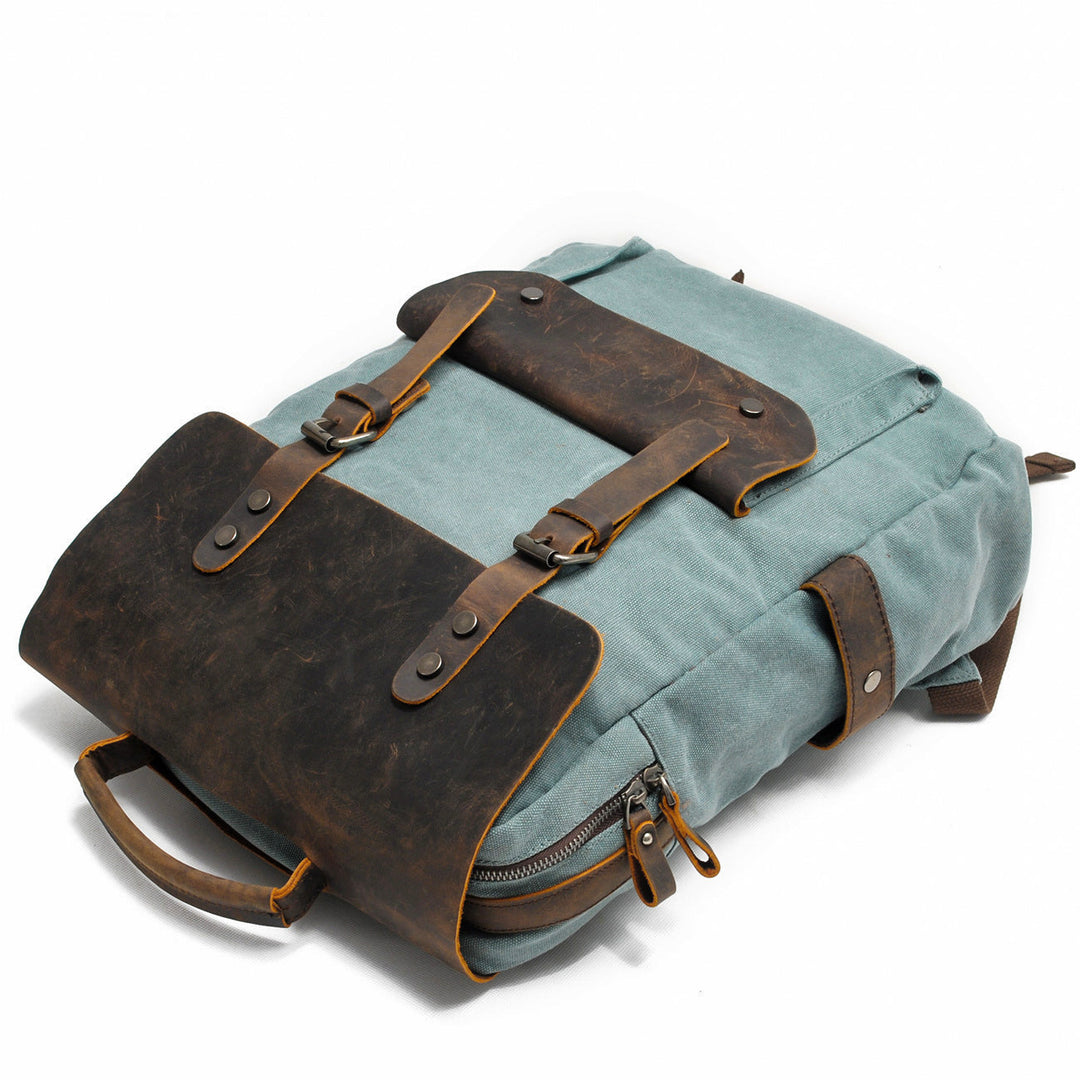 Asher | Vintage-Rucksack aus Canvas und Leder