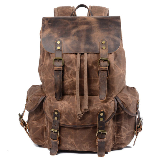 Ravn | Vintage-Rucksack aus gewachstem Canvas und Leder