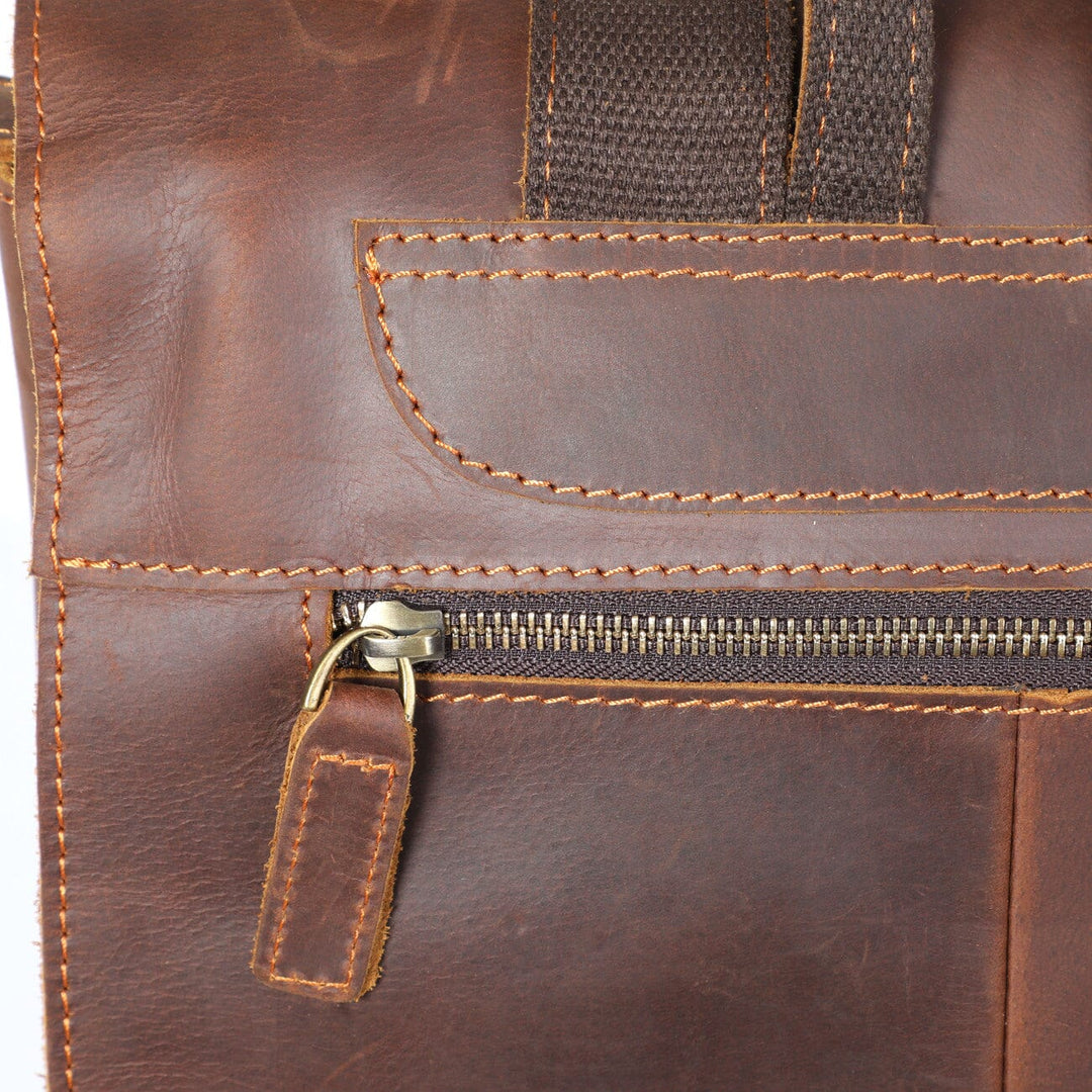 Alder | Vintage-Lederrucksack mit Klappe
