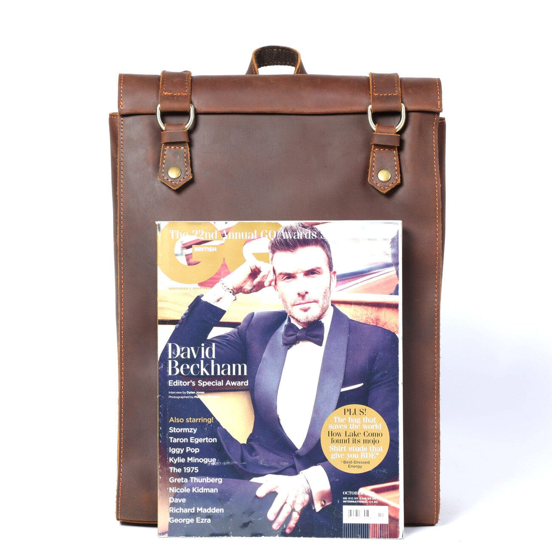 Alder | Vintage-Lederrucksack mit Klappe