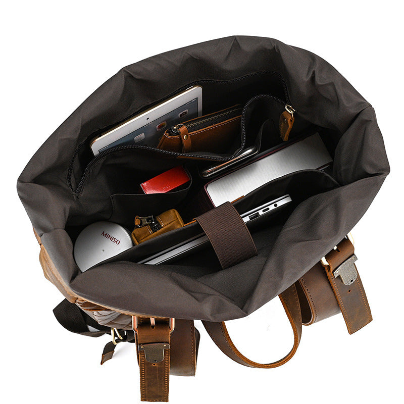 Rowan | Vintage-Lederrucksack mit Klappe