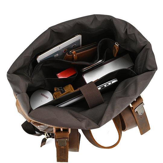 Rowan | Vintage-Lederrucksack mit Klappe