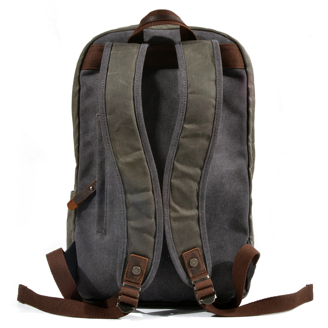 Strathmore | Vintage-Buchertasche aus gewachstem Canvas und Leder