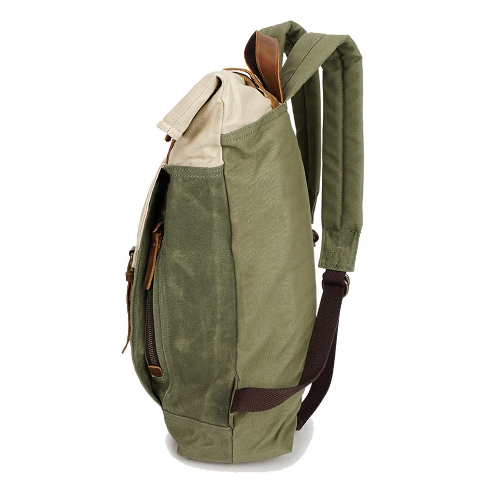 Arvik | Vintage Rolltop-Rucksack aus gewachstem Canvas