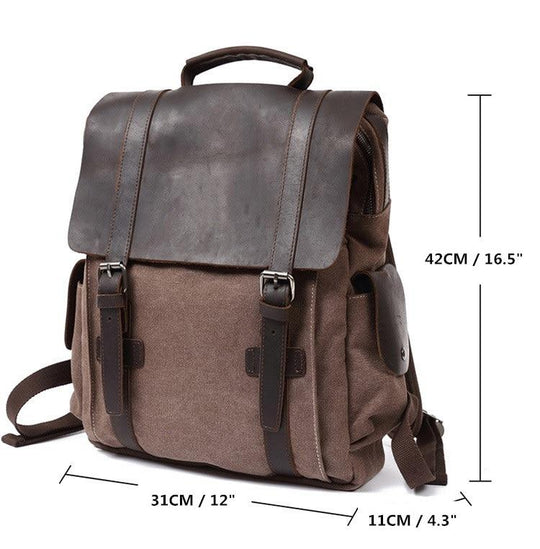 Novera | Vintage Canvas Lederrucksack