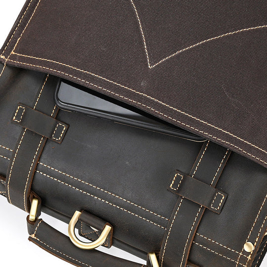 Eris | Vintage-Leder-Rucksack mit abnehmbaren Trägern