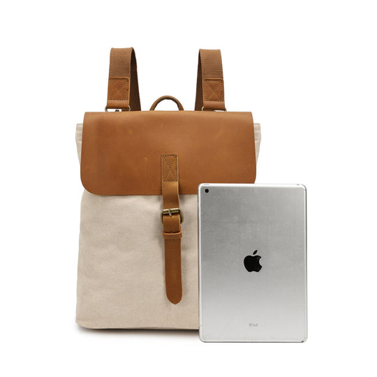 Sorelia | Minimalistischer Vintage-Rucksack aus Canvas und Leder