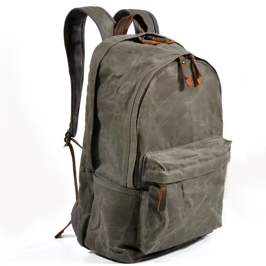 Strathmore | Vintage-Buchertasche aus gewachstem Canvas und Leder
