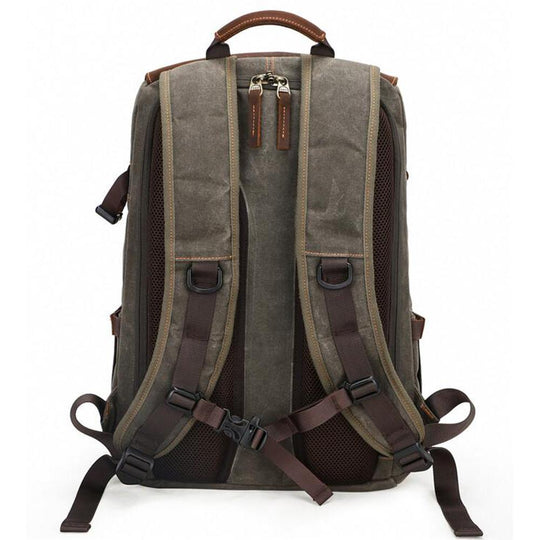 Thalen | Vintage-Rucksack aus gewachstem Canvas und Leder für Kameras
