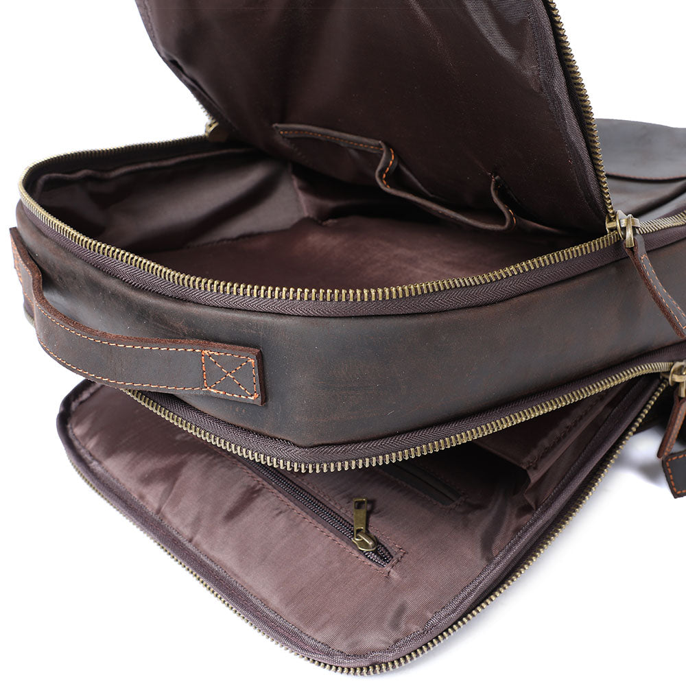 Ellis | Vintage-Leder-Laptop-Rucksack
