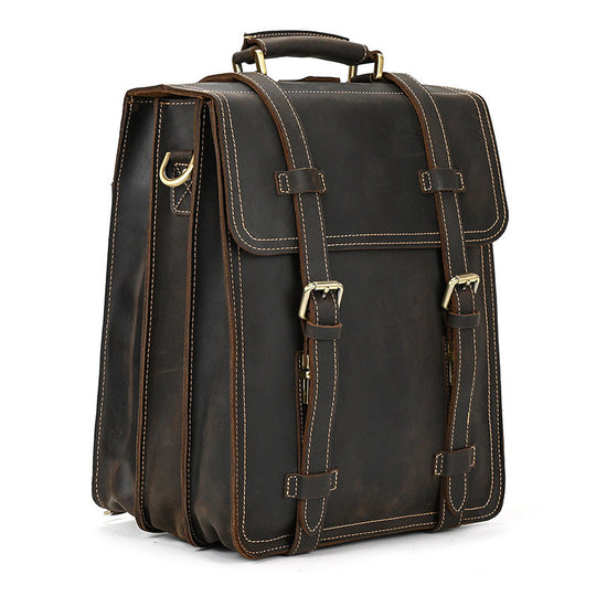 Eris | Vintage-Leder-Rucksack mit abnehmbaren Trägern