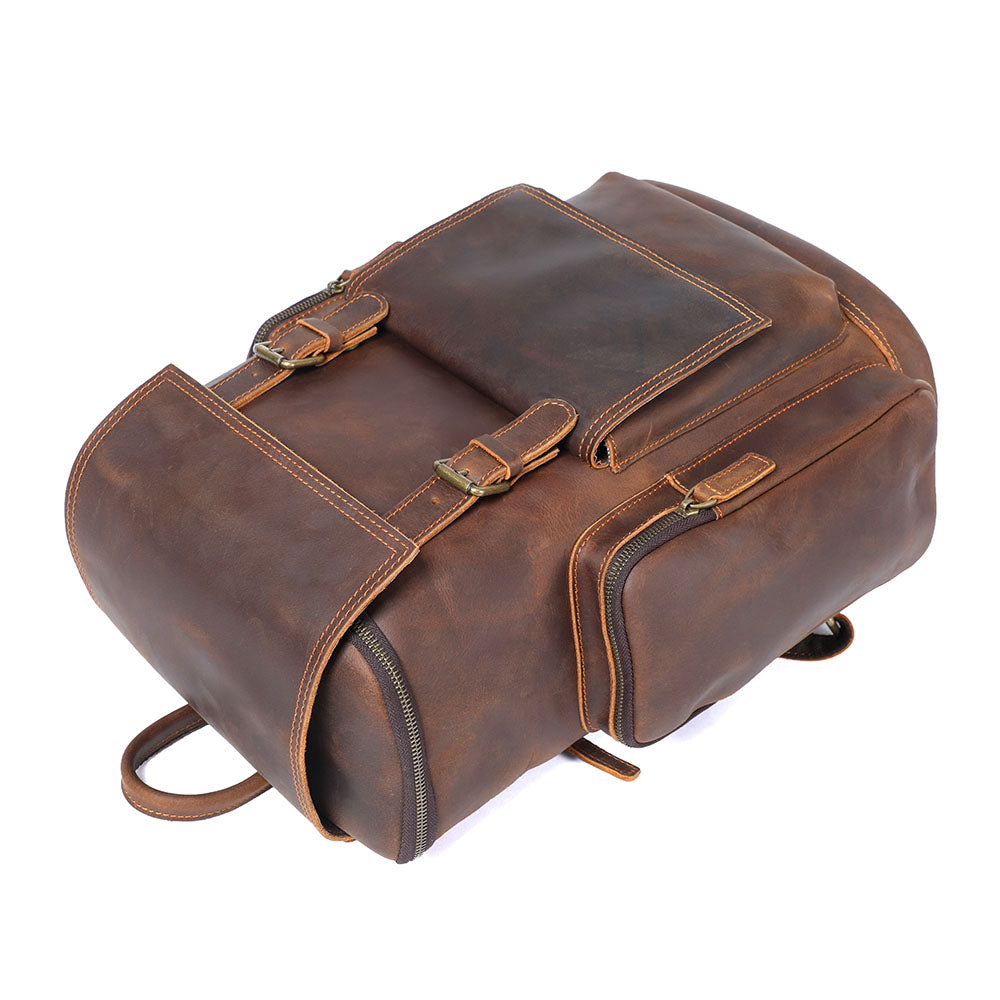 Rosvelle | Leder-Laptop-Rucksack