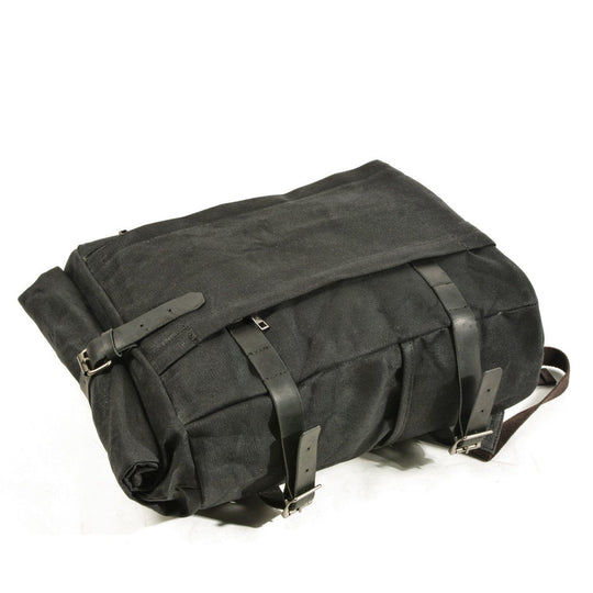 Vetra | Minimalistischer Rolltop-Rucksack aus gewachstem Canvas