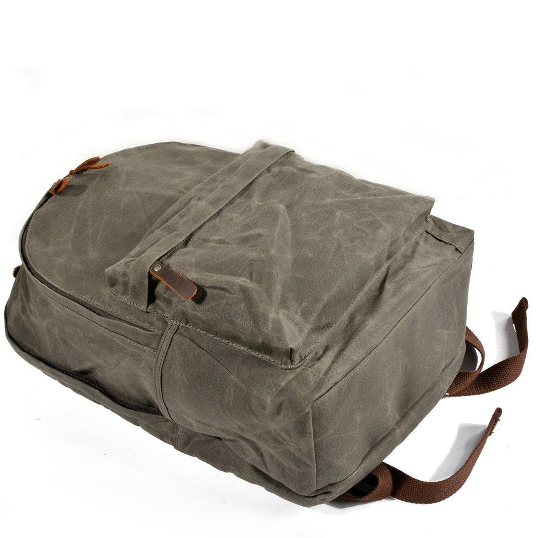 Strathmore | Vintage-Buchertasche aus gewachstem Canvas und Leder