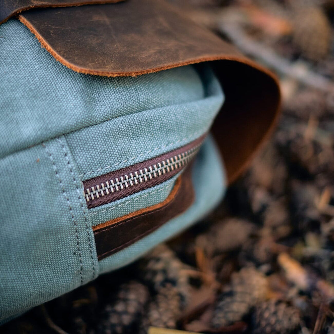 Asher | Vintage-Rucksack aus Canvas und Leder