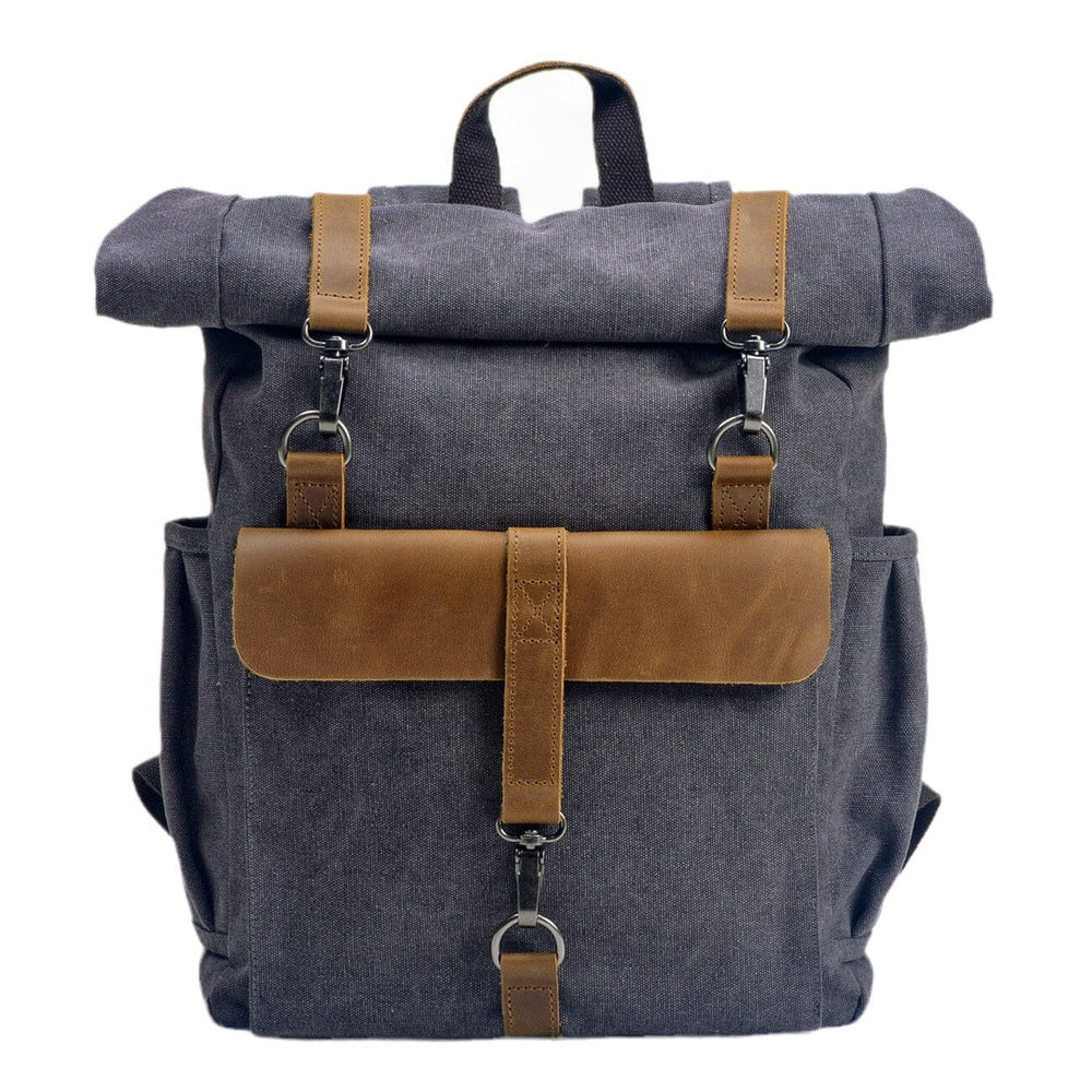 Nord | Vintage-Leinwand-Lederrucksack