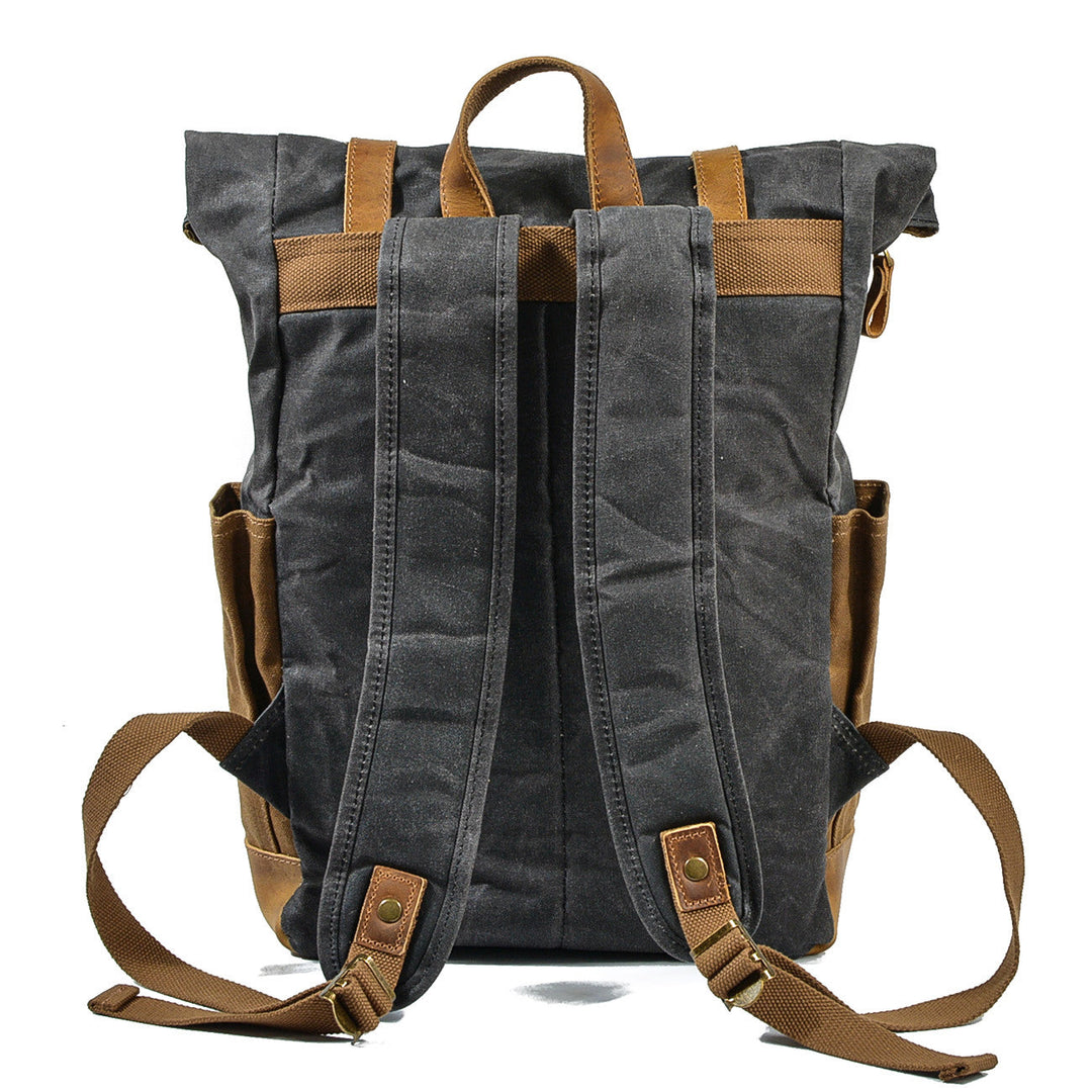 Svala | Vintage Waxed Canvas Rolltop Backpack