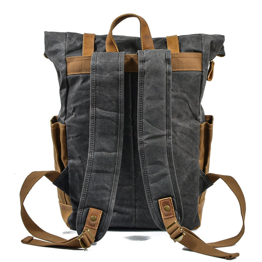 Svala | Vintage Waxed Canvas Rolltop Backpack