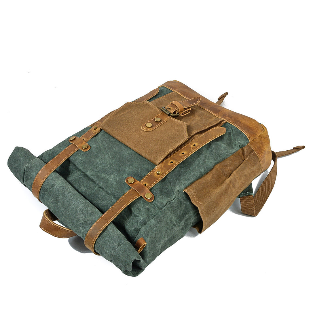 Svala | Vintage Waxed Canvas Rolltop Backpack
