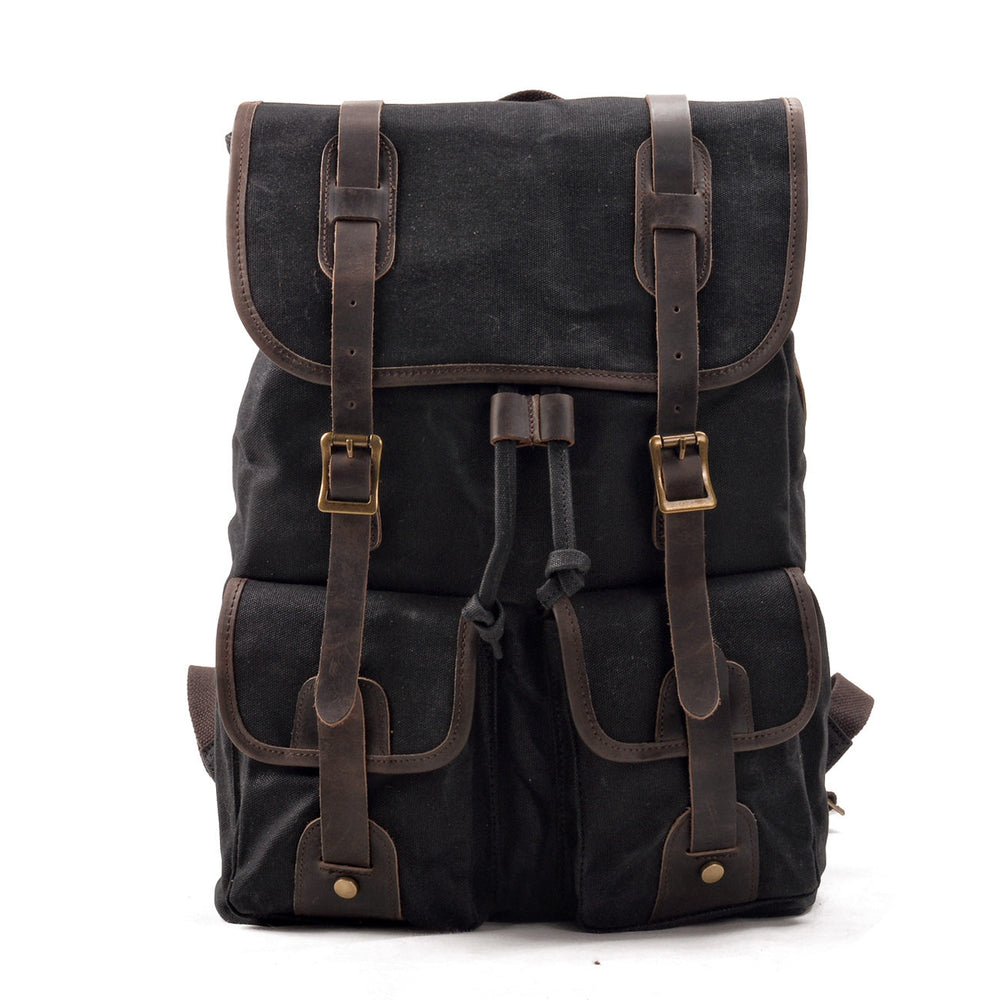 Corvin | Vintage-Rucksack aus gewachstem Canvas und Leder