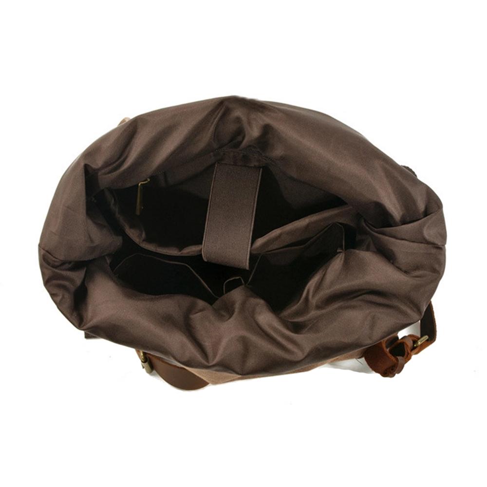 Lennox | Robuster Rolltop-Rucksack aus Canvas und Leder
