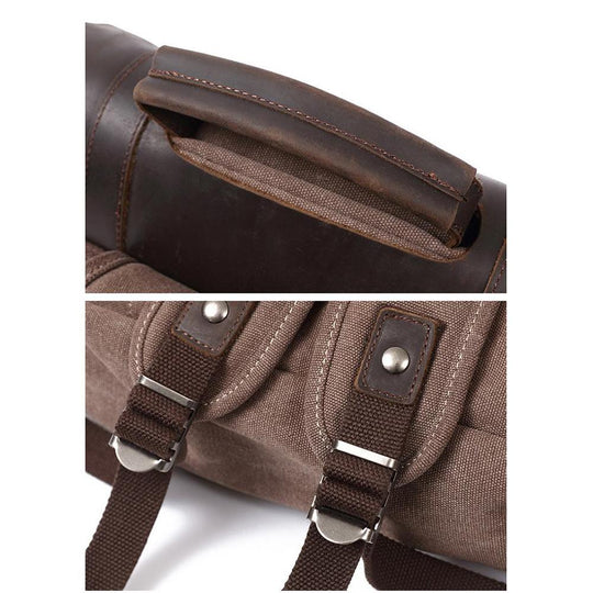 Novera | Vintage Canvas Lederrucksack