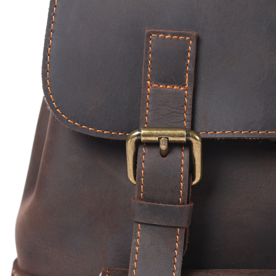 Lior | Vintage-Lederrucksack mit Kordelzug