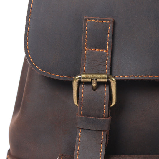Lior | Vintage-Lederrucksack mit Kordelzug