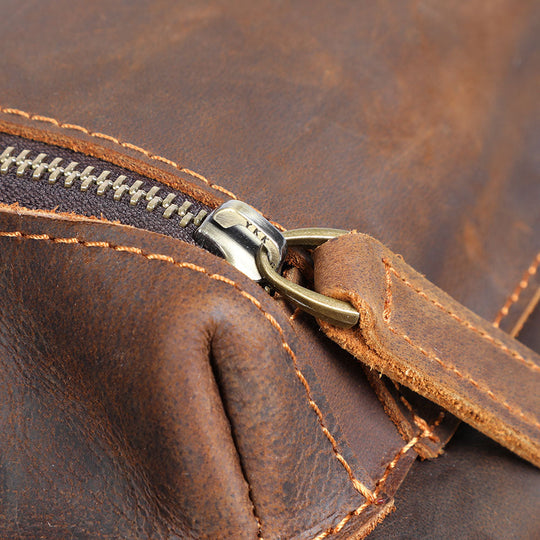 Navi | Vintage-Lederrucksack mit Reißverschluss