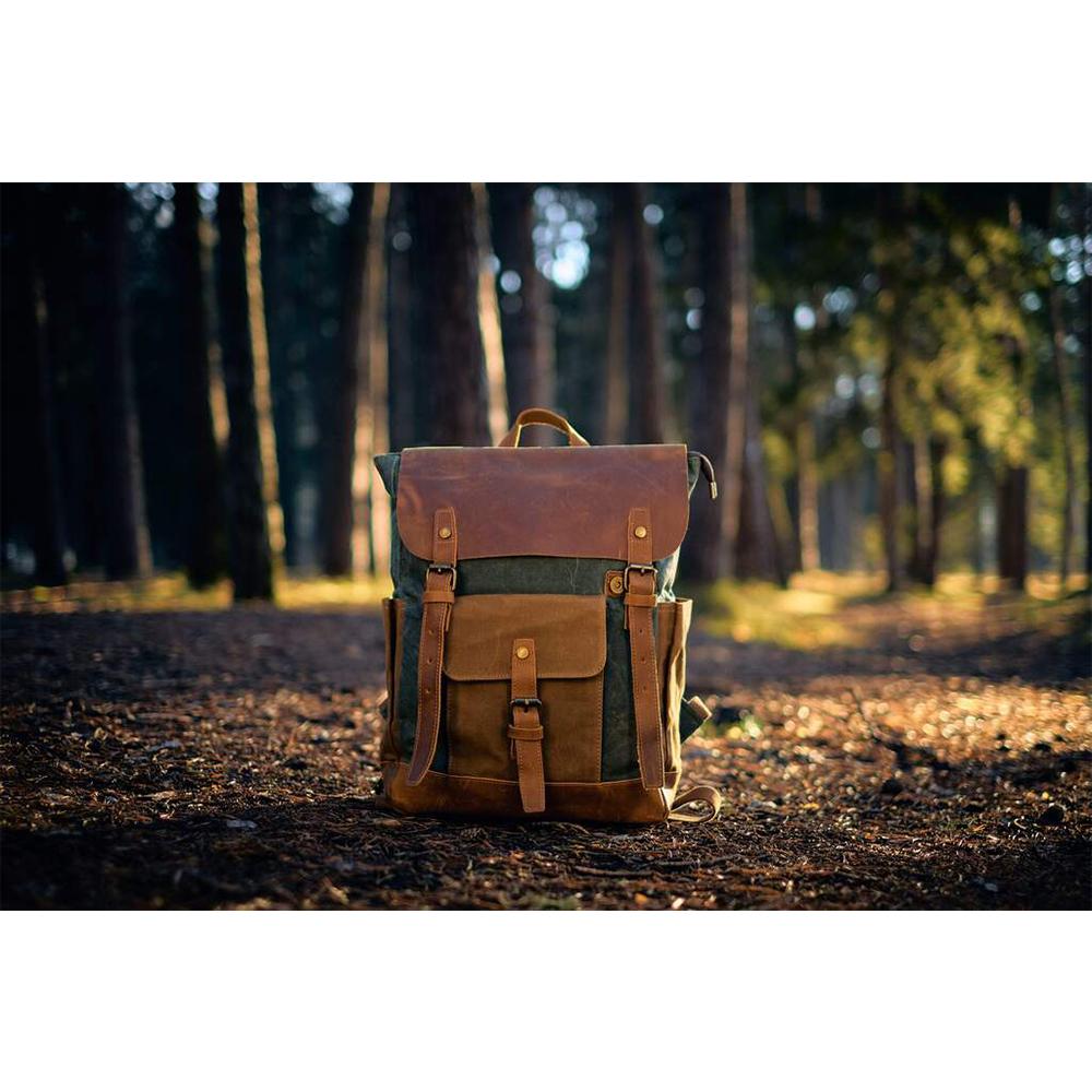 Maven | Vintage Canvas-Lederrucksack
