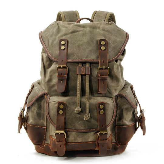 Atlas | Vintage Canvas Leder Wanderrucksack