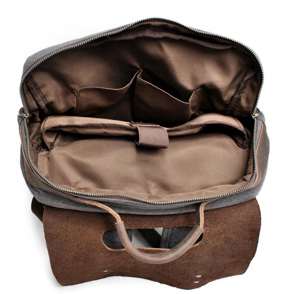 Asher | Vintage-Rucksack aus Canvas und Leder