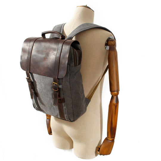 Fenric | Vintage-Tasche aus Canvas und Leder