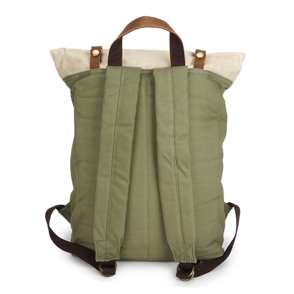 Arvik | Vintage Rolltop-Rucksack aus gewachstem Canvas