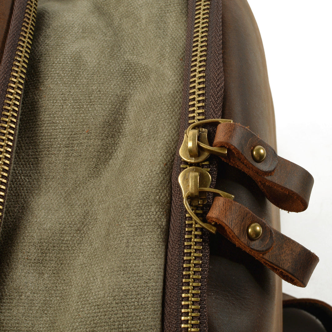 Brannor | Vintage Rucksack aus gewachstem Canvas und Leder