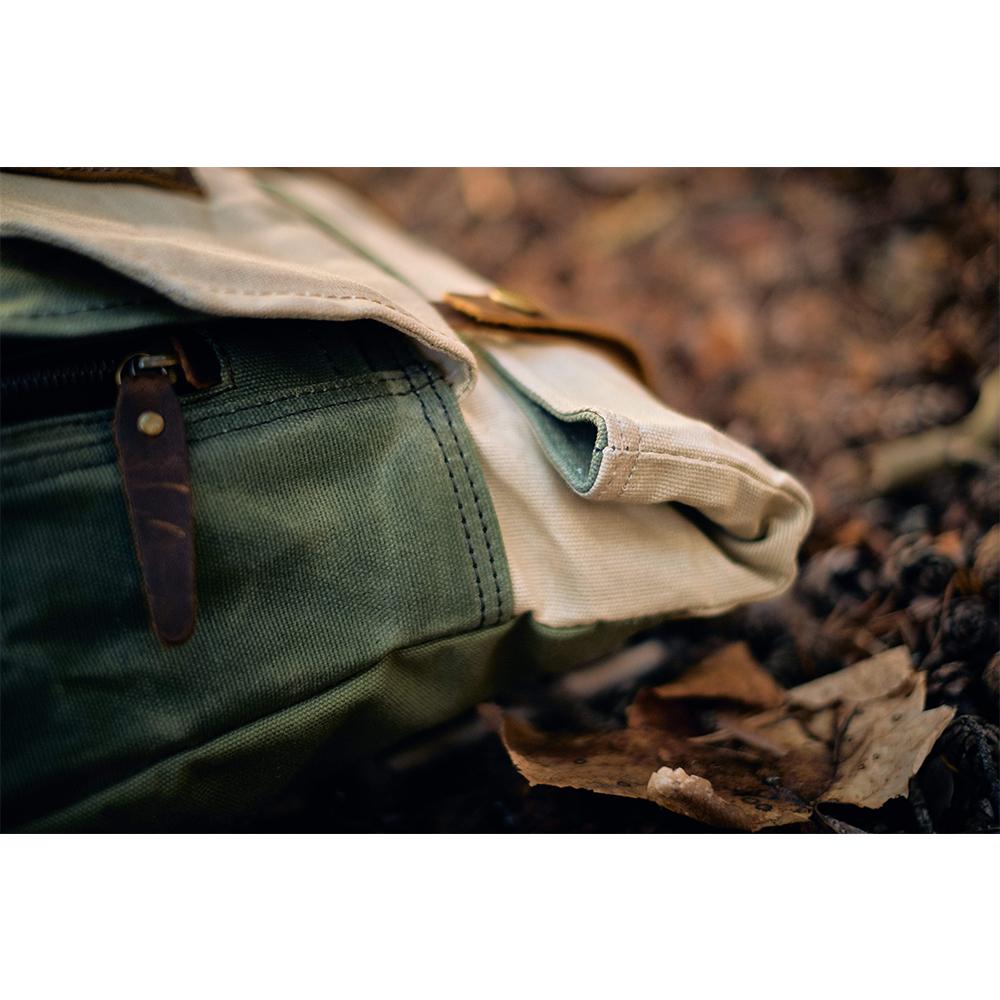 Arvik | Vintage Rolltop-Rucksack aus gewachstem Canvas