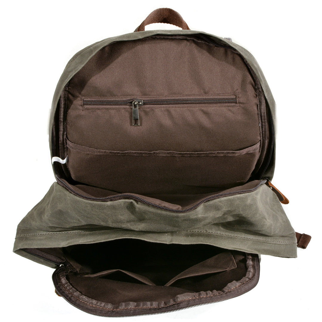 Strathmore | Vintage-Buchertasche aus gewachstem Canvas und Leder