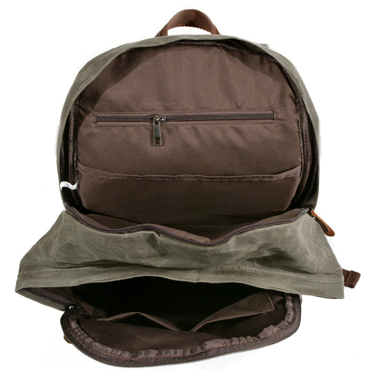 Strathmore | Vintage-Buchertasche aus gewachstem Canvas und Leder