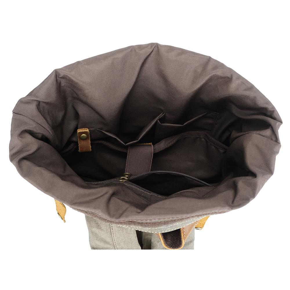 Arvik | Vintage Rolltop-Rucksack aus gewachstem Canvas