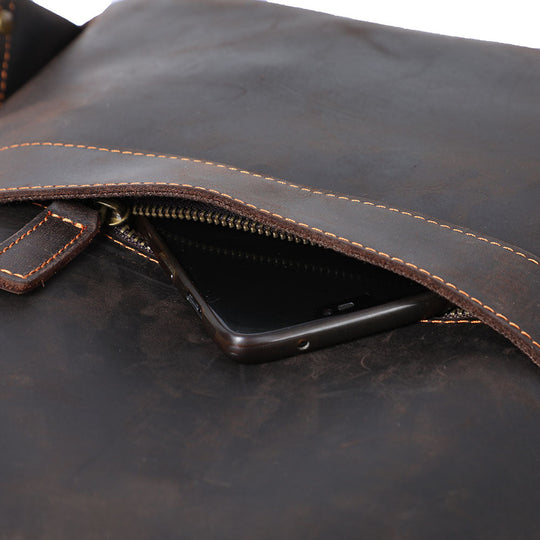 Ellis | Vintage-Leder-Laptop-Rucksack
