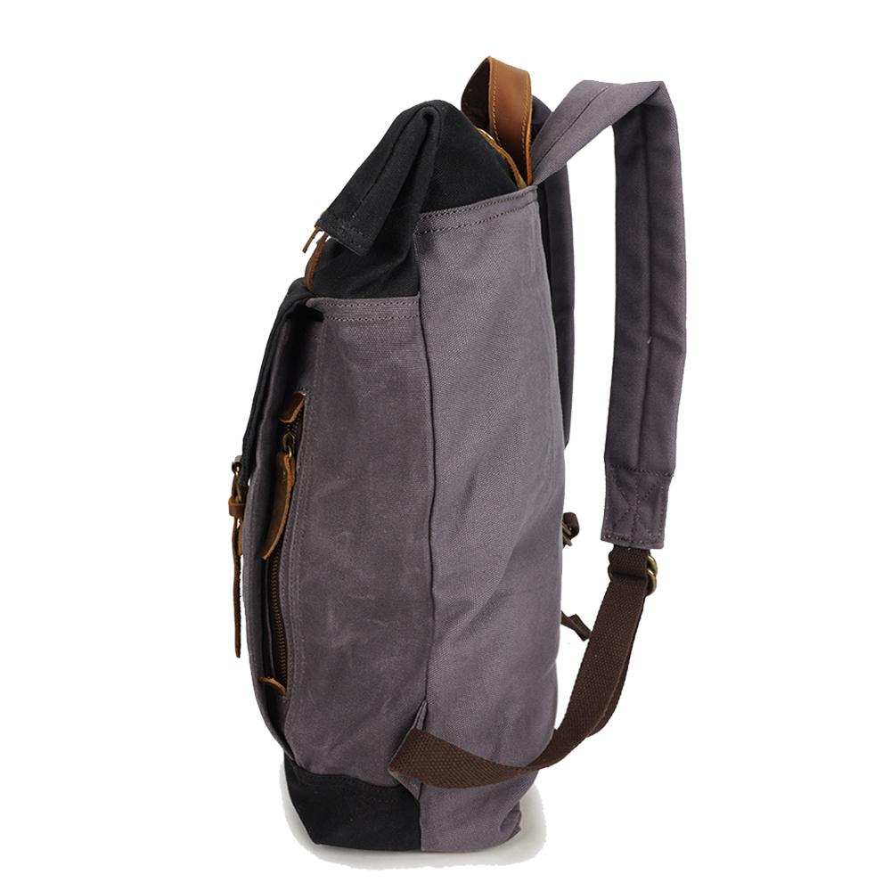 Arvik | Vintage Rolltop-Rucksack aus gewachstem Canvas