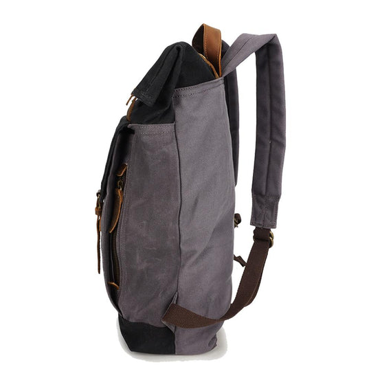 Arvik | Vintage Rolltop-Rucksack aus gewachstem Canvas