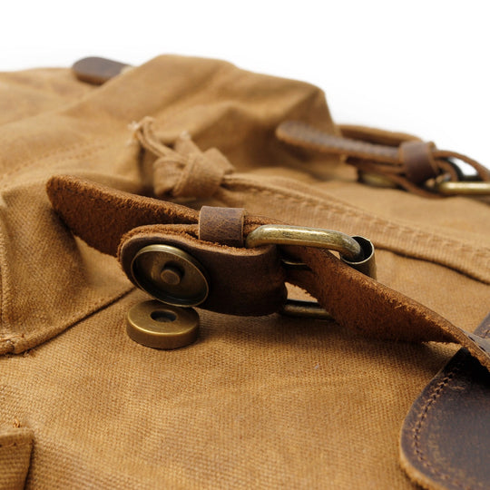 Arven | Vintage-Wanderrucksack aus gewachstem Canvas und Leder