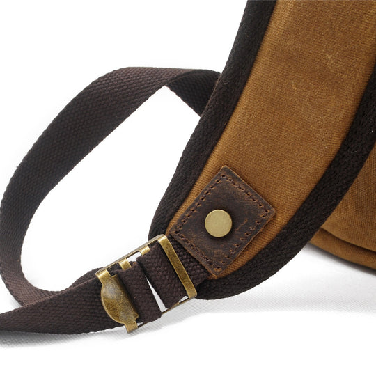 Arven | Vintage-Wanderrucksack aus gewachstem Canvas und Leder