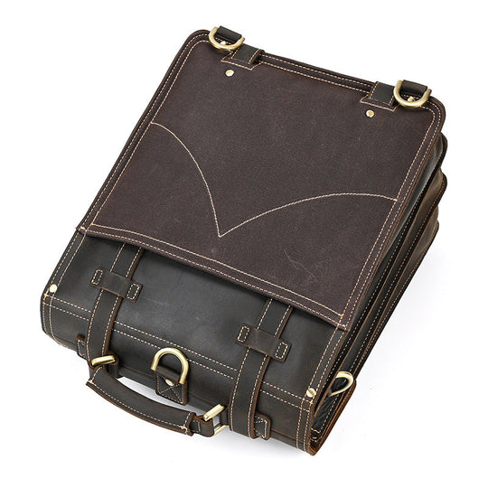 Eris | Vintage-Leder-Rucksack mit abnehmbaren Trägern